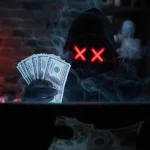 hacker holding money