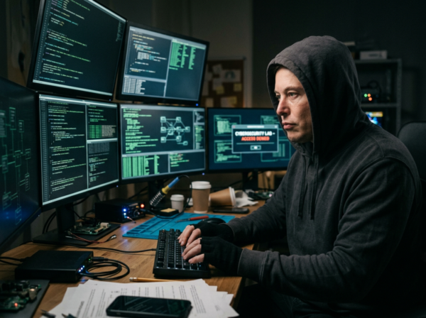 A hacker that looks a lot like Elon Musk